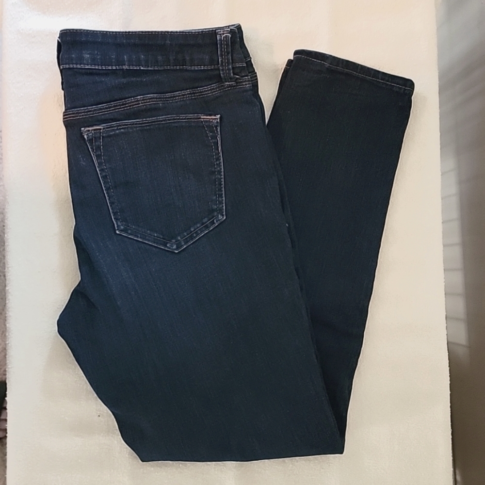 JCP women's skinny ankle jeans blue faded 12